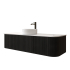 1500mm Bottega Oak 2 Drawers Curved Fluted Wall Hung Vanity Cabinet Only