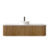 1500mm Kiama Prime Oak 2 Drawers Curved Fluted Wall Hung Vanity Cabinet Only