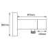Bathroom Square 1/4 Turn Washing Machine Stop Taps (One Pair)