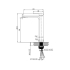 IVANO Solid Brass Chrome Square Tall Basin Mixer