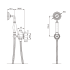Clasico Handshower On Wall Outlet Bracket in Brushed Nickel