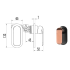 Kara Wall Mixer Black & Rose Gold Handle