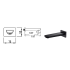 Kara Bath Spout Matt Black