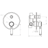Clasico Wall Diverter Mixer Trim Kits Chrome