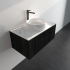 890mm Kiama Bottega Oak 1 Right Drawer 1 Left Door Fluted Wall Hung Vanity Cabinet Only