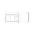 1200MM Gloss White PVC Bathroom Vanity 3R/DW  Free Standing With Kicboard Vanity