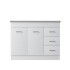 1200MM Gloss White PVC Bathroom Vanity 3R/DW  Free Standing With Kicboard Vanity