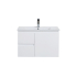 740*455*480mm Gloss White Alpha Wall Hung PVC Vanity,Left Hand Drawers