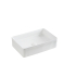 500*340*130mm Matte White Crete Flueted Fine Ceramic Above Counter Basin No Overflow 32mm Waste
