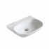 500*385*120mm Gloss WhiteEllips Fine Ceramic Wall Hung Basin No Tap Hole No Overflow 32mm Waste No Tap Hole