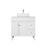 890X455X860mm Matte White Harold Federation Free Standing PVC Cabinet Right Hand Drawers