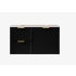890*455*560mm Matte Black Madura Federation Wall Hung PVC Cabinet Left Hand Drawers