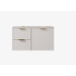 890*455*560mm Matte White Madura Federation Wall Hung PVC Cabinet Left Hand Drawers