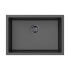 Size:660*460*225mm Bowl:397X598X225mm Matte Black Crete Granite Sink Single Bowl
