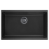 Size:730*460*207mm Bowl:398X698X207mm Matte Black Crete Granite Sink Single Bowl