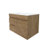 740X455X500mm Camden Mordern Wall Hung Cabinet Prime Oak Soft Closing Finger Pull Door Left Hand Drawers