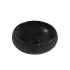 410*410*130mm Matte Black Oran Fine Ceramic Fluted Art Basin No Overflow 32mm Waste
