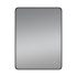 810*610mm Matte Black Aluminum Framed Curved Rim Rectangle 3 Color Lighting Backlit LED Mirror Touch Sensor Switch Wall Mounted Vertical or Horizontal