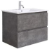 750*460*550mm Wall Hung Canyon Oak Woodgrain Vanity Cabinet Only Two Drawer