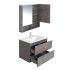 750*460*550mm Wall Hung Rock Cemento Woodgrain Vanity Two Drawer Cabinet Only