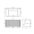 890X455X470mm Matte White Agena Modern Fluted Wall Hung Vanity PVC Cabinet