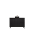1190x455x860mm Matte Black Crete Modern Free Standing Vanity Right Hand Drawers