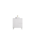 740x455x860mm Matte White Crete Modern Free Standing Vanity Right Hand Drawers