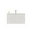 890X455X480mm Matte White Crete Modern Fluted Wall Hung Vanity PVC Cabinet Right Hand Drawers