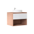 600*540*560mm Wall Hung Costa Oak Woodgrain Vanity Cabinet Only