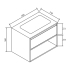 600*540*560mm Wall Hung Costa Oak Woodgrain Vanity Cabinet Only