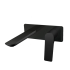 Rushy Series Square Black Wall Mixer with Spout