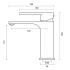 Ivano Series Black Square Short Basin Mixer