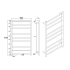 Stainless Steel Round Matte Black Electric Heated Towel Rack 9 Bars