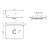 587*453*229mm Otus Undermount Single Bowl Laundry Sink 