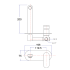 Cora Wall Basin Mixer Matt Black