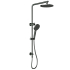 Cora Round Multi-function Shower Set Gun Metal, 200mm Plastic Shower Head