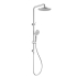 Otus Round Multi-Function Shower Set Brushed Stainless Steel,304SS Stainless Steel Rail, 250mm ABS Shower Head,1.5m PVC Hose