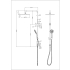Otus Round Multi-Function Shower Set Gun Metal, 304SS Stainless Steel Rail,250mm ABS Shower Head,1.5m PVC Hose