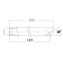 Yale Square Bath Spout 200mm Chrome
