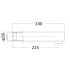 Yale Bath Spout Chrome L:240mm