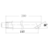 Yale Square Bath Spout 200mm Matt Black