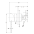 Otus Slimline SS Wall Mixer Rough-in Body Material: Brass