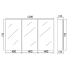 1200*155*750mm Alpha PVC Shaving Cabinets