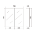 750*155*750mm Alpha PVC Shaving Cabinets