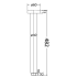Round Vertical Shower Arm Chrome