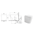 Ruki Rimless Bathroom In-wall Cistern Gloss White Toilet Suite