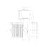 600mm Brio Matte White 2PAC Coating PVC Freestanding Elegant Wave-Like Fluted Design Bathroom Vanity Cabinet Only
