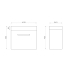 500mm Dark Grey MDF Bathroom Vanity Single Door Wall Hung Cabinet Only 