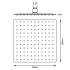 Super-slim Square Rose Gold Rainfall Shower Head 200mm