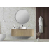 1200*460*400mm Bur Oak Round Edge Grooved Wall Hung Vanity Cabinet Only Soft Closed Single Drawer